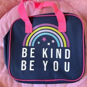 Rainbow Kids Insulated Lunch Bag - Navy and Pink